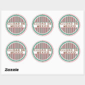 Mexico City Pride Embleem – Mexicaanse identiteit Ronde Sticker (Vel)
