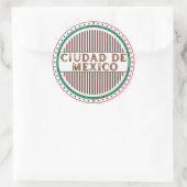 Mexico City Pride Embleem – Mexicaanse identiteit Ronde Sticker (Tas)