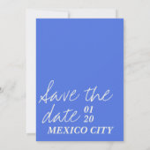 Mexico City save the date met tekeningen Kaart (Achterkant)