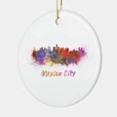 Mexico City skyline in waterverf Keramisch Ornament (Links)