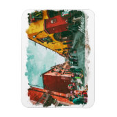 Mexico City Uitzicht CDMX Retro Vintage Reizen Magneet (Verticaal)