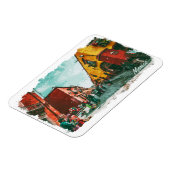 Mexico City Uitzicht CDMX Retro Vintage Reizen Magneet (Linkerzijde)