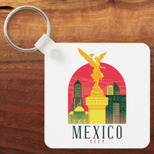 Mexico City Vintage Reizen Sleutelhanger