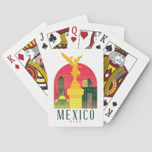 Mexico City Vintage Travel Briefkaart Pokerkaarten