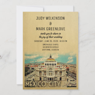 Mexico City Wedding Invitation Palacio Bellas Arte Kaart