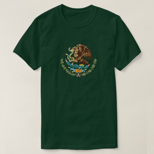 Mexico Coat of Arms Mannen Groen T-shirt (Design voorkant)