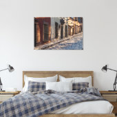 Mexico Cobblestone Street Canvas Afdruk (Insitu (Slaapkamer))