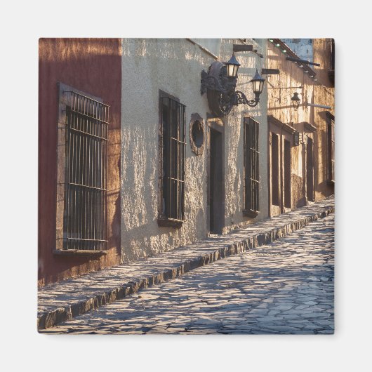 Mexico Cobblestone Street Magneet (Voorkant)