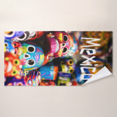Mexico Colorful Bright skulls Badhanddoek (Badhanddoek)