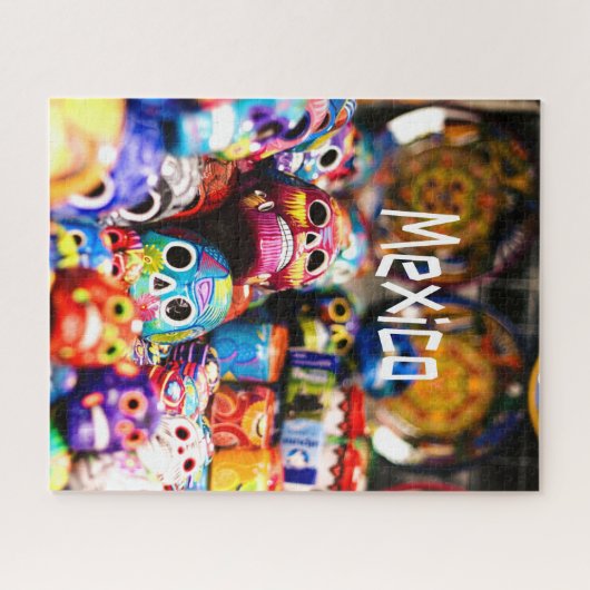 Mexico Colorful Bright skulls Legpuzzel (Horizontaal)