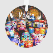 Mexico Colorful Bright skulls Ornament (achterkant)