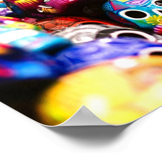 Mexico Colorful Bright skulls Poster (Hoek)