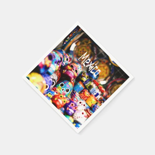 Mexico Colorful Bright skulls Servet (Hoek)