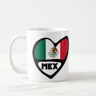 Mexico Country Code Flag Heart, MEX Koffiemok