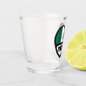 Mexico Country Code Flag Heart, MEX Shot Glas (Links)