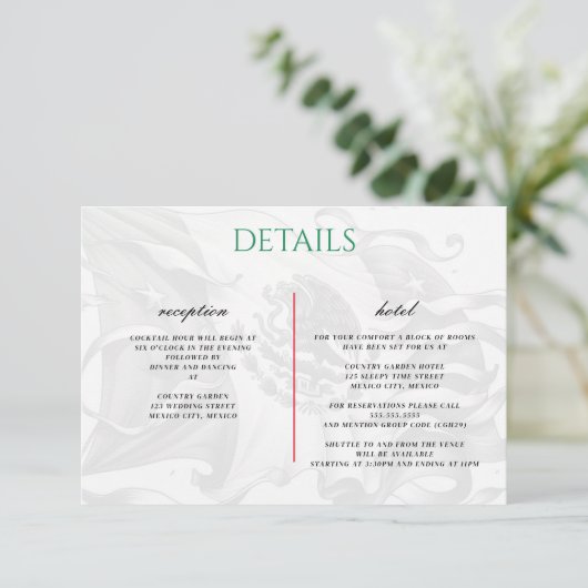 Mexico Couple Enclosure Kaart (Staand voorkant)