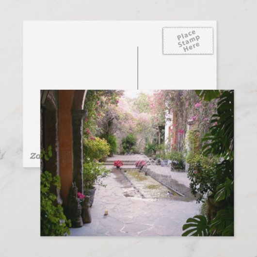 Mexico Courtyard Briefkaart (Voorkant / Achterkant)
