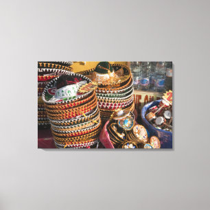 Mexico, Cozumel. Souvenirs in Isla de Cozumel Canvas Afdruk