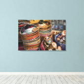 Mexico, Cozumel. Souvenirs in Isla de Cozumel Canvas Afdruk (Insitu (Houten vloer))