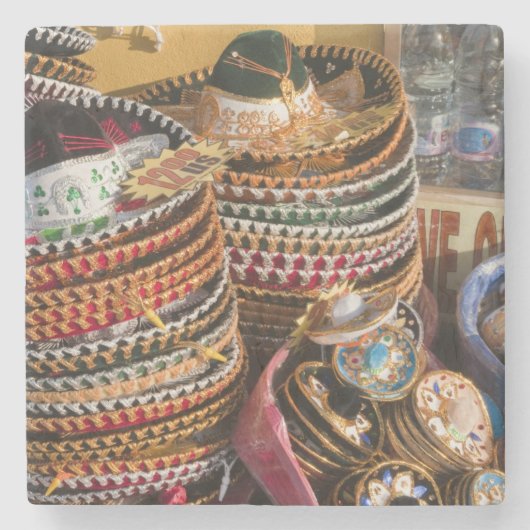 Mexico, Cozumel. Souvenirs in Isla de Cozumel Stenen Onderzetter (Voorkant)