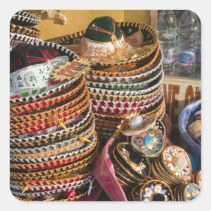 Mexico, Cozumel. Souvenirs op Isla de Cozumel Vierkante Sticker