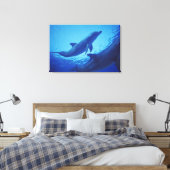 Mexico, Cozumel. Tuimelaar, Tursiops Canvas Afdruk (Insitu (Slaapkamer))