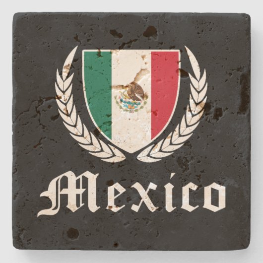 Mexico Crest Stenen Onderzetter (Voorkant)