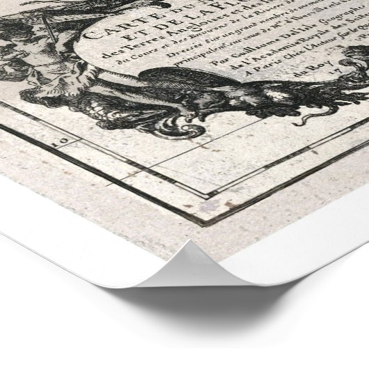 Mexico Cuba en Amerika Map 1703 Poster (Hoek)