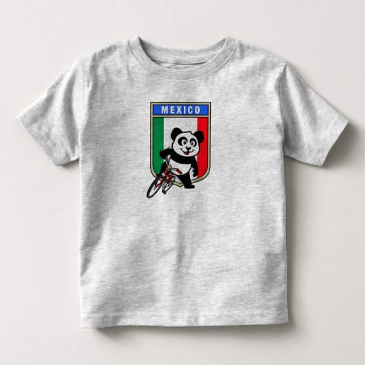 Mexico Cycling Panda Kinder Shirts (Voorkant)