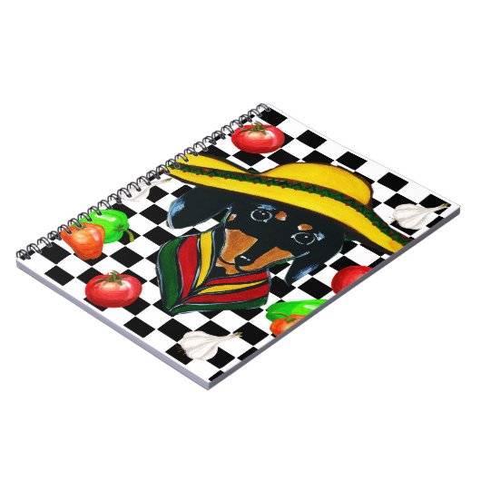 MEXICO DACHSHUND CHEF NOTITIEBOEK (Linkerzijde)