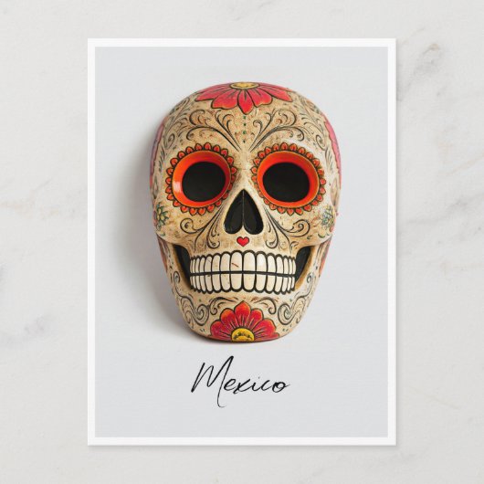 Mexico Dag van de Doden masker Briefkaart (Voorkant)