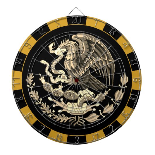 Mexico-dartboard, Eagle & Flag-darts/game-board Dartbord (Voorkant)