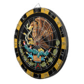 Mexico-dartboard en vlaggendonkerts/gameboard dartbord (Voorkant Rechts)