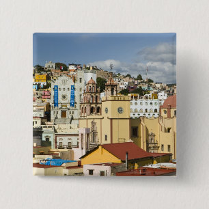 Mexico, deelstaat Guanajuato, Guanajuato. Basilica Vierkante Button 5,1 Cm