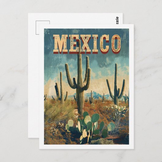 Mexico Dessert bekende reisplaats Briefkaart (Voorkant / Achterkant)