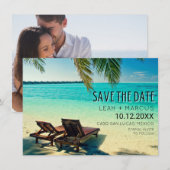 Mexico Destination Beach Wedding Save the Date (Voorkant / Achterkant)