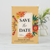 Mexico Destination Wedding Bewaar de datums Kaart (Staand voorkant)