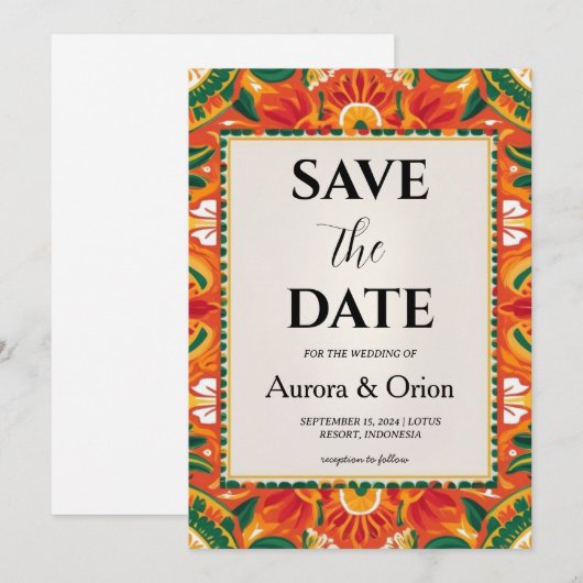 Mexico Destination Wedding Bewaar de datums Kaart (Voorkant / Achterkant)