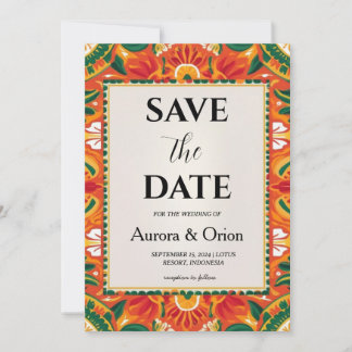 Mexico Destination Wedding Bewaar de datums Kaart