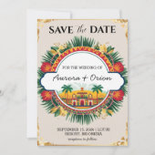 Mexico Destination Wedding Bewaar de datums Kaart (Voorkant)
