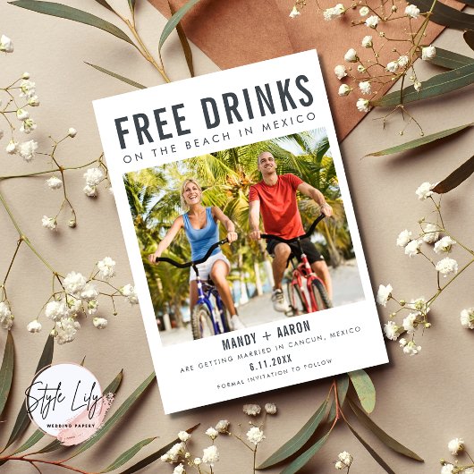 Mexico Destination Wedding Foto Save The Date