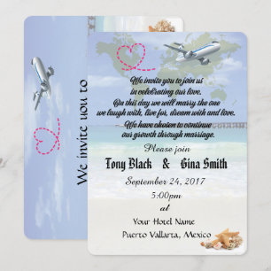 Mexico Destination Wedding Invitation Kaart
