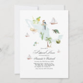 Mexico Destination Wedding repetitie diner Kaart (Voorkant)