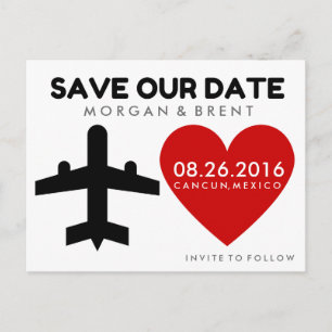 Mexico Destination Wedding Save Date Briefkaarten