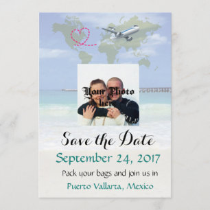 Mexico Destination Wedding Save the Date Card