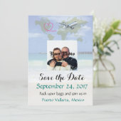 Mexico Destination Wedding Save the Date Card (Staand voorkant)