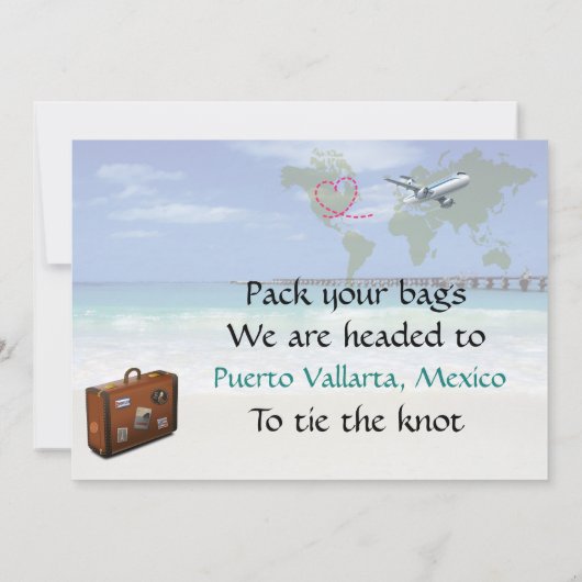 Mexico Destination Wedding Save the Date Card (Achterkant)