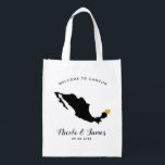 Mexico Destination Wedding Welcome Bag, Gold Heart Boodschappentas<br><div class="desc">Vul deze welkomsttas met favoriete godies voor je gasten als ze in Mexico aankomen!</div>