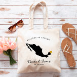 Mexico Destination Wedding Welcome Bag Tas<br><div class="desc">Het weekend van de bruiloft heet cadeautas voor gasten uit de stad voor je bruiloft,  met afbeelding van Mexico,  met gouden hart. Vul tas met je favoriete godies.</div>