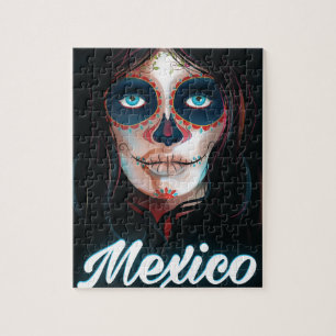 Mexico Dia van de Doden Vakantieposter Legpuzzel